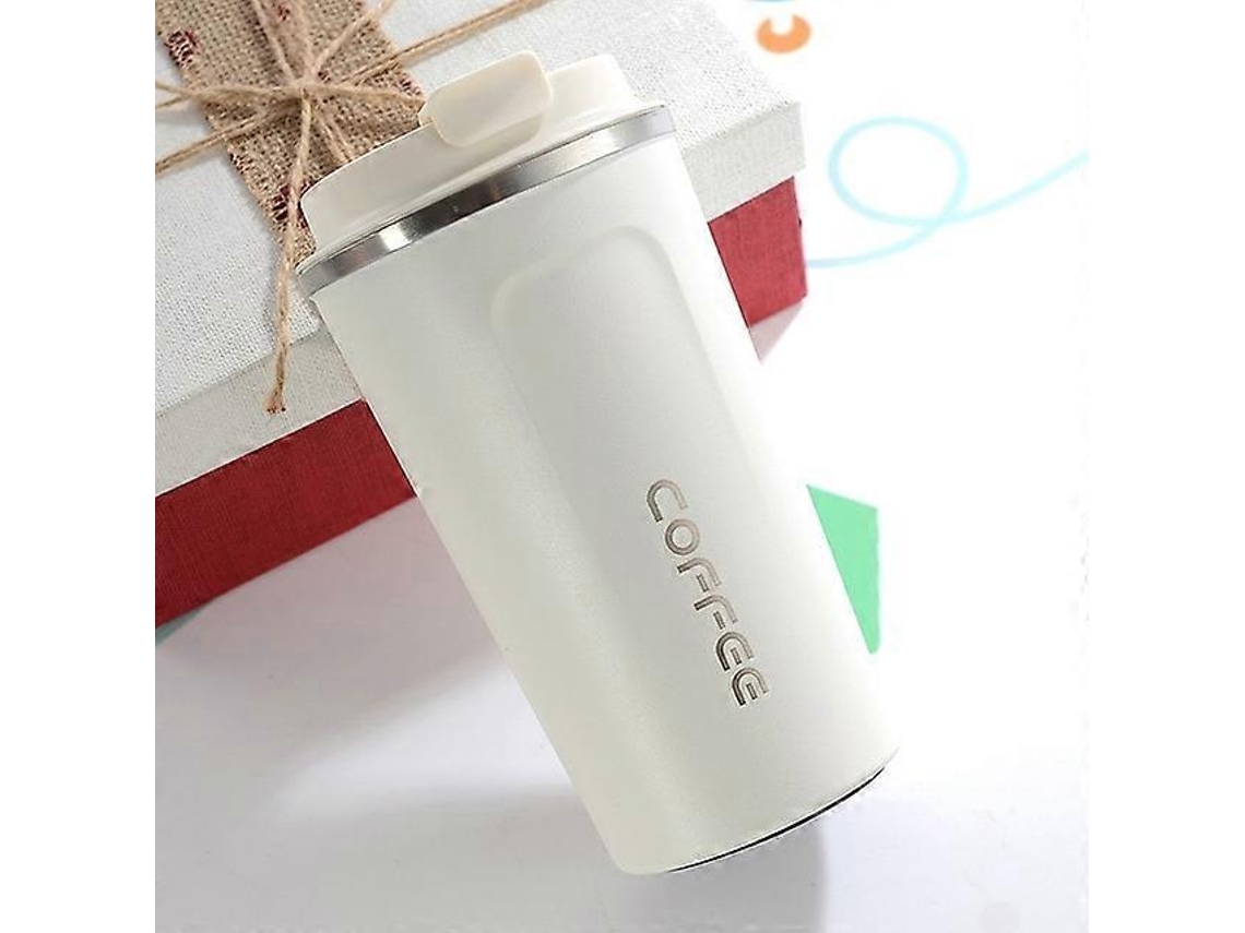 Taza de viaje de acero inoxidable 304 con aislamiento al vacío de doble pared, 380 ml, color negro, Ly Ebike