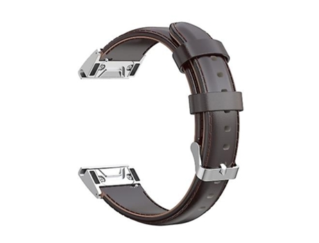 Correa De Reloj Inteligente Para Garmin Fenix 6X/Fenix 7X Correa De Piel De Becerro Con Cera De Aceite De Liberación Rápida Café VENISYMLIS