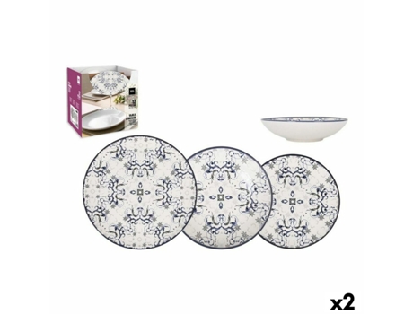 Set de Vajilla LA MEDITERRÁNEA Tesa (Porcelana - 12 Piezas)