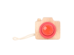 Brinquedo Lente Prismática Efeito Olhos De Abelha Estilo Câmera Portátil Cute Infantil Vermelho