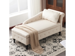 Chaise Longue De Terciopelo Con Tachuelas, Tapicería Capitoné Y Reposabrazos Derecho.