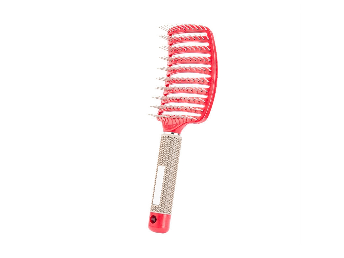 Peine Mágico Masajeador Para El Cabello Para Mujer (rojo), Seca Y Alisa Rápidamente El Cabello.