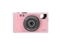 Cámara digital compacta 1080P 48MP Pantalla LCD de 3,0 pulgadas Enfoque automático Zoom digital 16x Antivibración Flash incorporado (rosa) IKIKSO