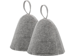 De 2 Toucas De Natação Em Feltro Cinza, Tamanho Único Feminino, Touca Absorvente Para Banho, Ideal Para Spa E Sauna, Leve.