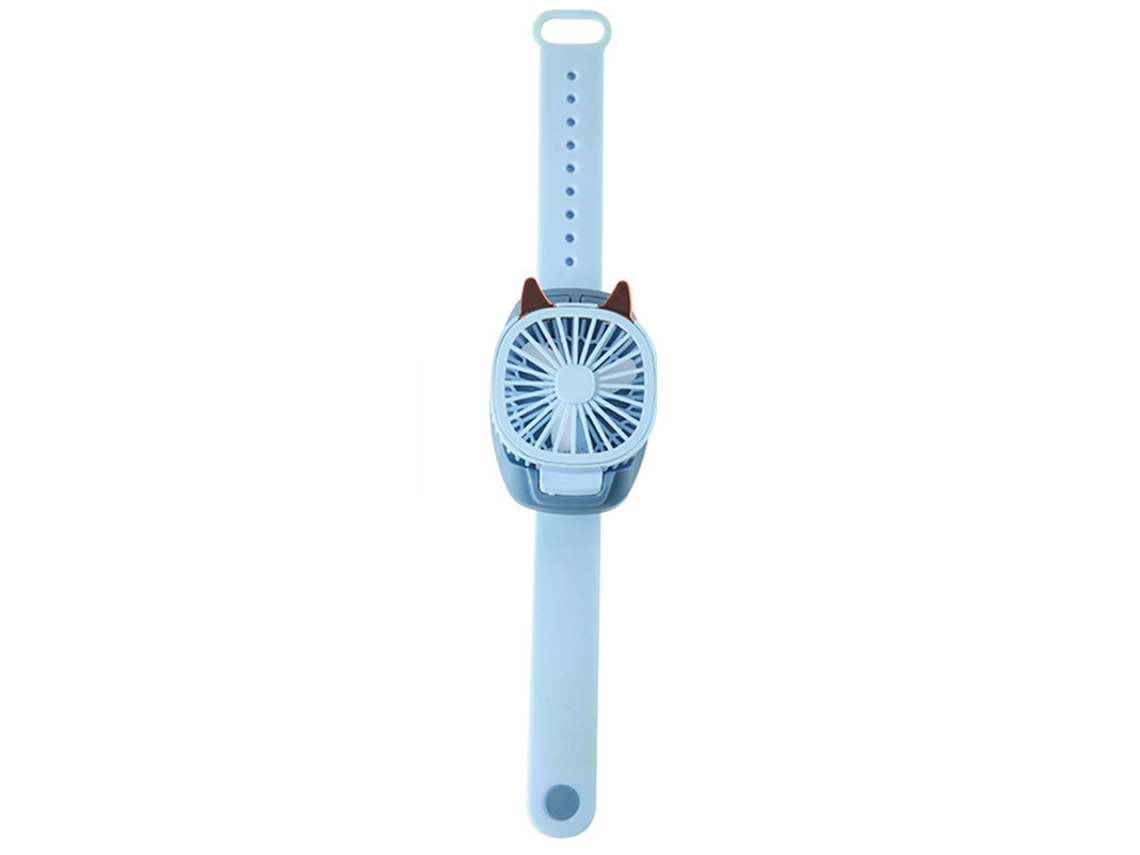 Ventilador Personal Chrui Con Pulsera, 3 Velocidades, Recargableazul