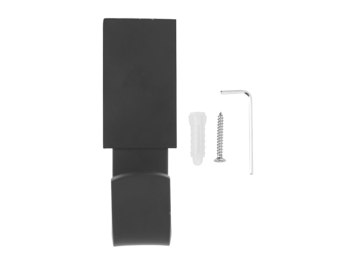 Gancho para toallas de baño de latón negro para montaje en pared