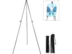Caballete portatil de metal plegable con bolsa de almacenamiento - 168 cm de altura trípode ajustable Soporte COSHANO