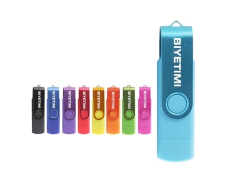 Pen USB SLOWMOOSE Alta Velocidad Personalizable Disco U para Smartphone (Naranja - 64GB)