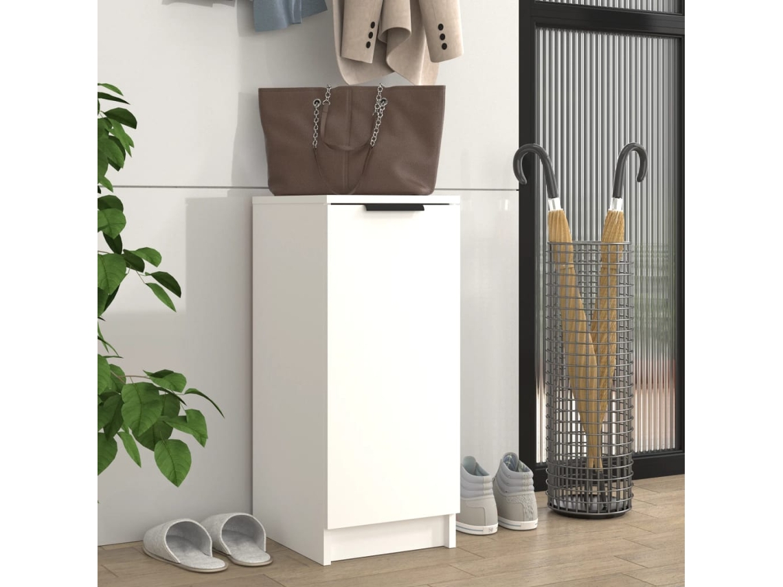 Mueble Zapatero De Madera Contrachapada Blanco 30x35x70 Cm
