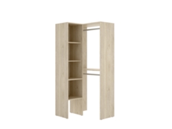 Armario DEKIT Suit con estanterías (Marrón - Melamina - 186x80x89 cm)
