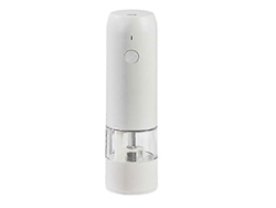 Molinillo de pimienta y sal eléctrico automático Rosewell con carga USB y ajuste de molienda (blanco)