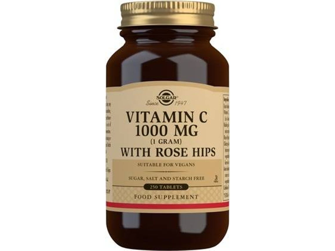 Complemento Alimentar SOLGAR Rose Hips Vitamina C (250 comprimidos de 1000mg)