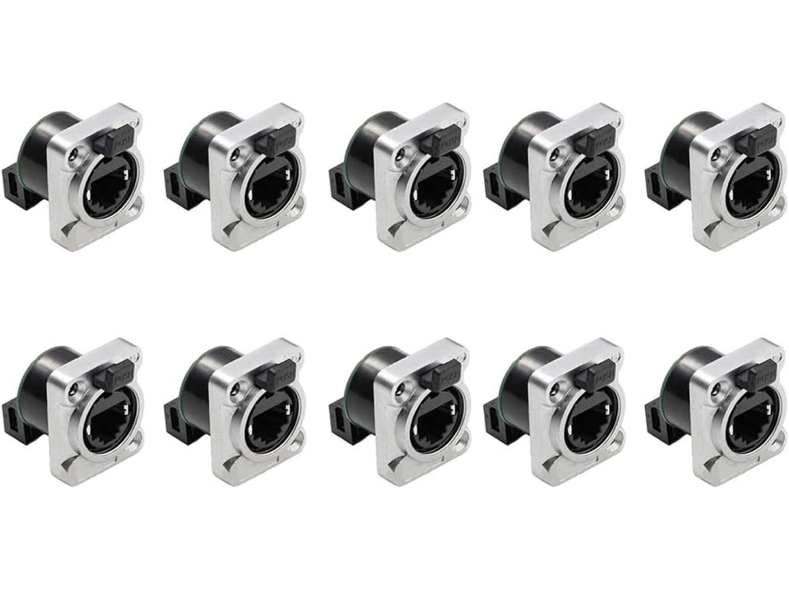Juego de 10 conectores Ethernet RJ45 para chasis NE8FDP con paso de cable, clasificación de impermeabilidad IP65 SFUSHOS