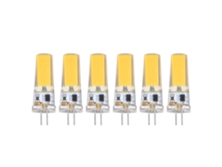2026-6 Bombillas Led G4 9w Regulables Cob 500lm Luz Cálida 3000k Para Techo Lámpara Candelabro Paisaje Hogar