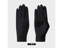 Guantes de esquí para mujer con forro para otoño e invierno, de terciopelo, resistentes al viento y cálidos, negros, talla única, Chennnls (finos).