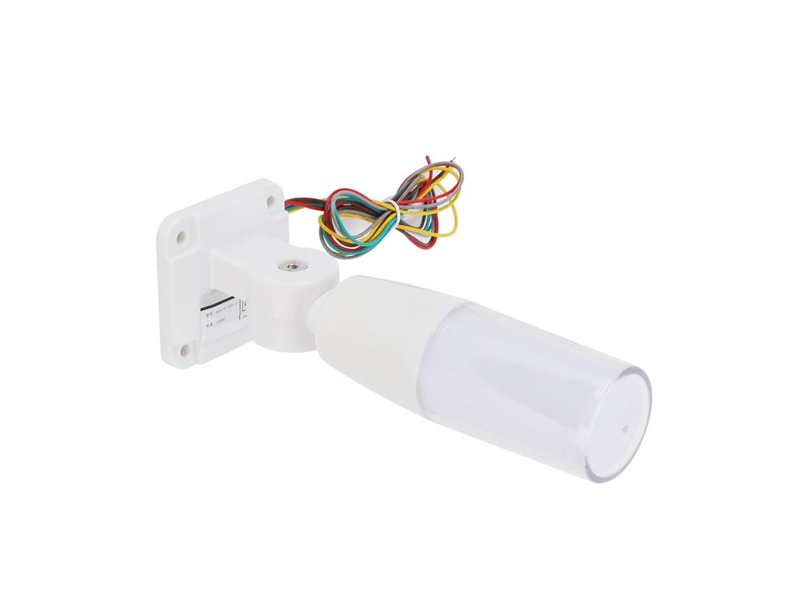 Luz de advertencia trifásica con cabezal giratorio de 180°.