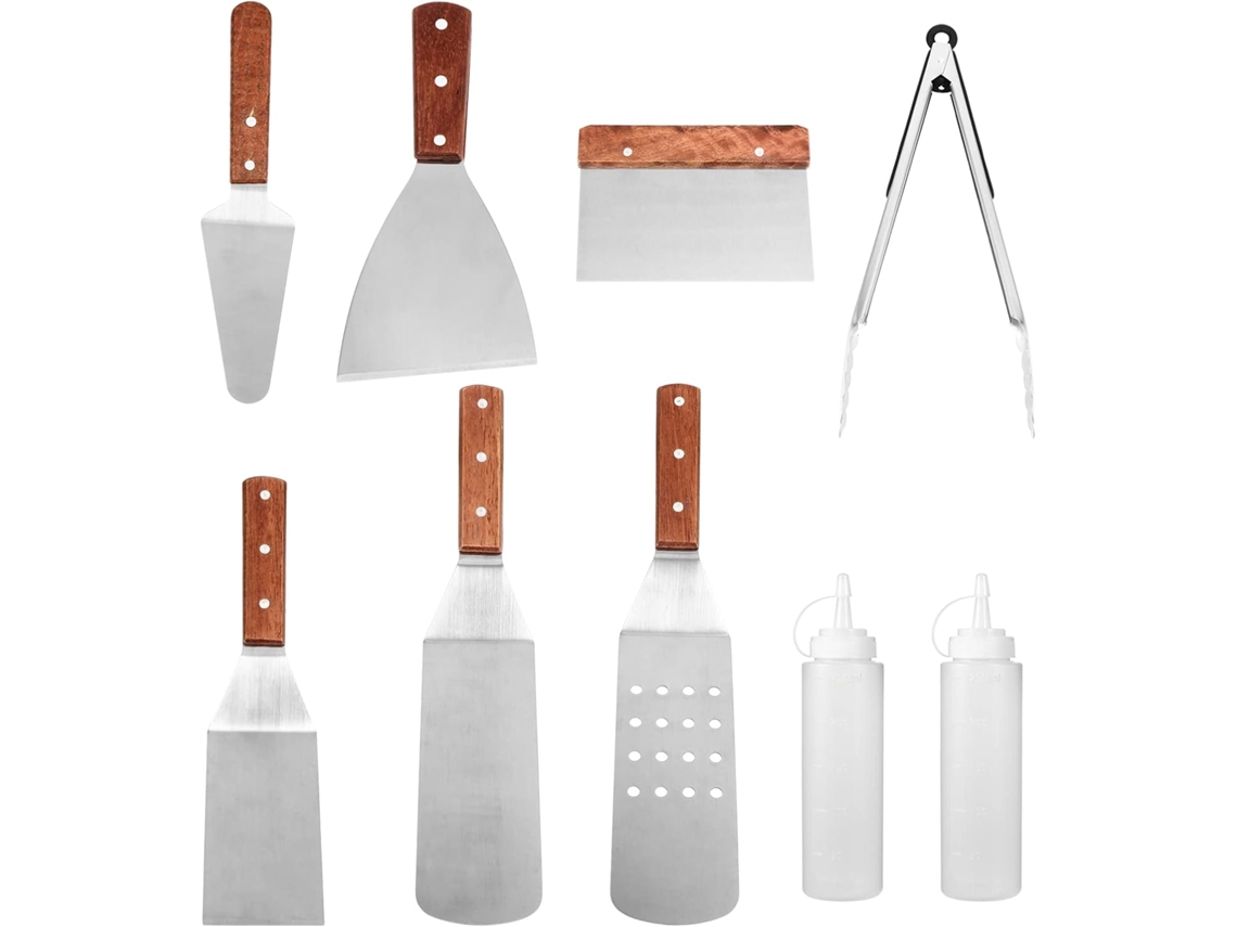 1ensemble Ustensiles De Barbacoa Acier Inoxydable Con Poignées Para Cuisson Bbq Polyvalente Et ...
