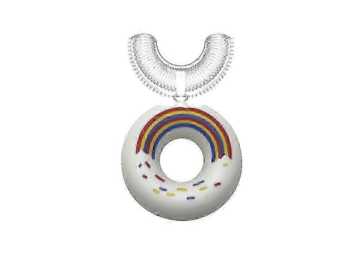 Cepillo de dientes infantil en forma de U para niños de 2 a 6 años, blanqueador con función de masaje y cabezal de silicona suave. GOKOCO