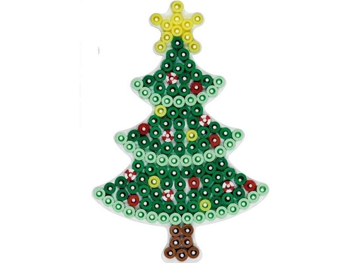 Placa para abalorios Hama con forma de árbol de Navidad blanco