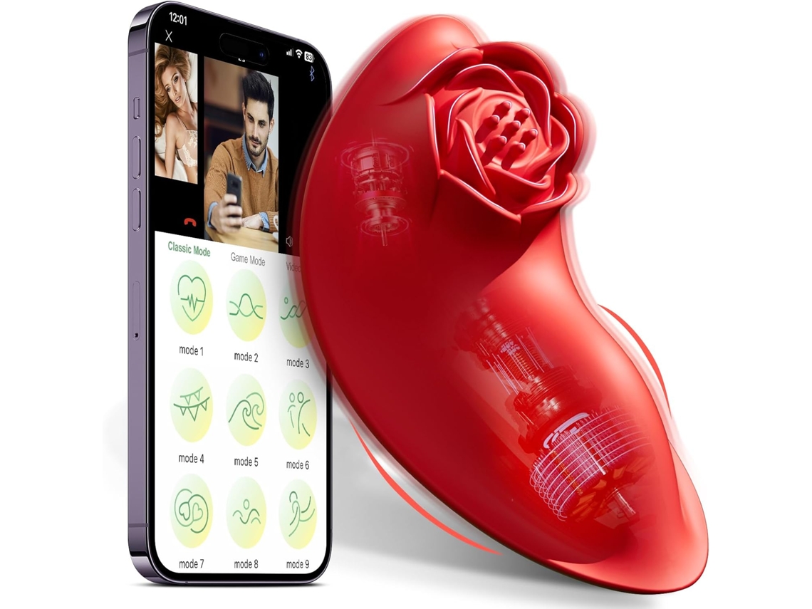 Mini Vibrador Remoto Con 7 Modos, Clip Magnético, Vibrador Para Bragas Antideslizante Para Un Placer Discreto Al Aire Libre (rojo)