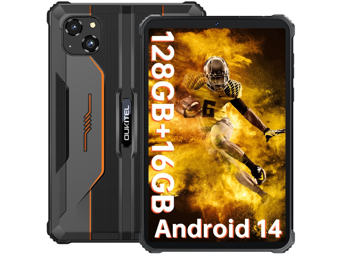 Tablet Rugerizada Oukitel Rt3 Pro 8 Pulgadas 16 Gb 128 Gb 1 Tb Ampliable 5150mah Android 14 Nfc 16mp Naranja