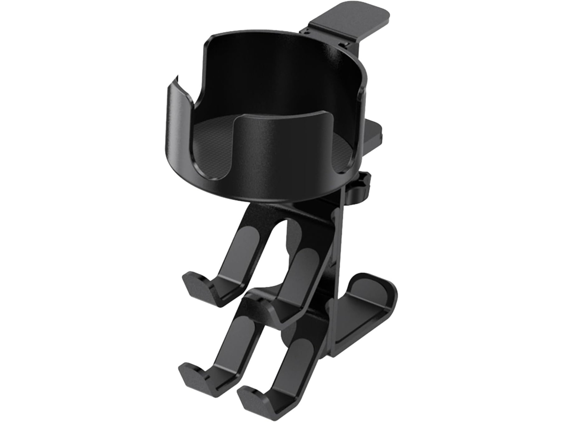 Soporte Para Vasos De Escritorio Giratorio De 360 Grados Con Ganchos Dobles Para Auriculares Y Bandeja.