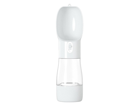 ELKUAIE Dispensador de agua de viaje para perros con contenedor de comida, taza combinada de diseño desmontable para beber y comer