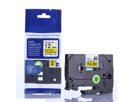 Cinta de etiquetas compatible con la impresora Brother P-Touch (Tze-Fx631 - 12Mm)