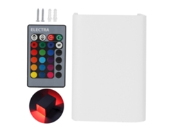 Lámpara de pared LED RGBW 2026 de 5 W con control remoto, de aluminio, para dormitorio, pasillo y escaleras, carcasa blanca.
