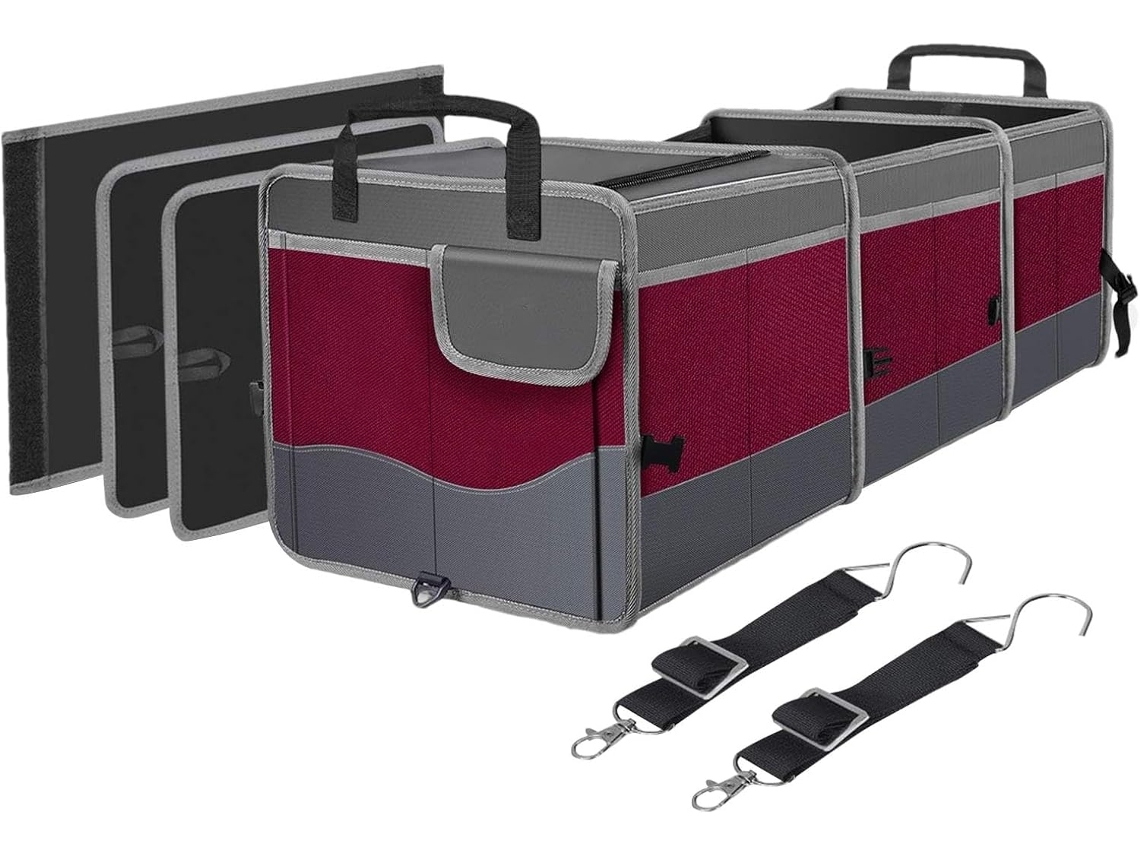 Organizador Para Maletero De Coche: Divisor Plegable De Gran Capacidad Con Múltiples Compartimentos.