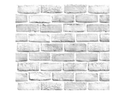 Papel Tapiz De Ladrillo Blanco Gris Autoadhesivo 18''x394'' Impermeable Decoración Hogar