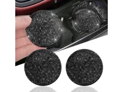 2026altiro-2 Portavasos Brillantes Para Coche, 6,98 Cm, Antideslizantes, Universales, Con Diseño De Diamantes De Imitación Para La Decoración Del Coche.