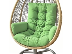 Cojín Para Silla Colgante Con Reposabrazos, Grueso, Suave Y Cómodo Para Jardín, Exteriores E Interiores Verde