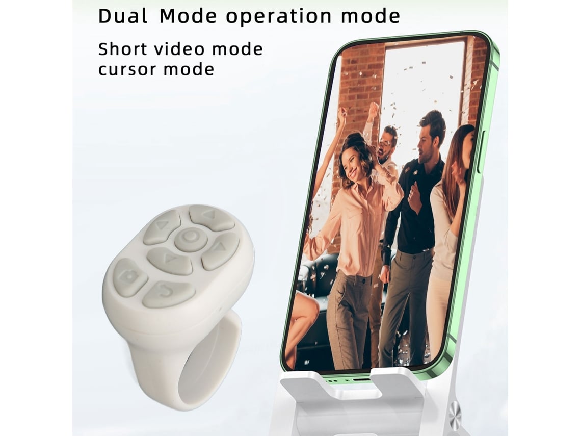 Control Remoto Inalámbrico Con Anillo Para Pasar Páginas Para Android, Con Cursor Y Cámara.