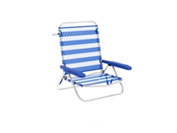 Silla Plegable Marbueno Rayas Azul Blanco 63 x 78 x 76 cm