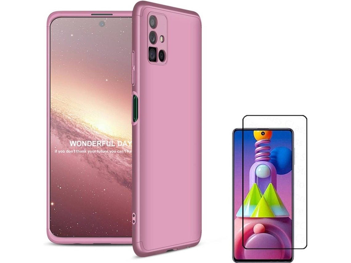Kit Funda y Protector para Samsung M51 PHONESHIELD BD-GK&9D-PK-SM-M51 Rosa