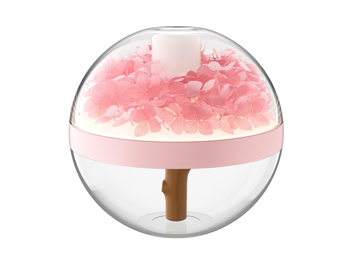 Humidificador recargable por USB Digitallab, 270 ml, 800 mAh, luz LED, silencioso (rosa)