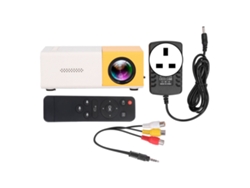 Proyector Mini 1080p Con Imagen De Reflexión Difusa 23 Idiomas Altavoces Hd 100‑240v Plug Uk Amarillo