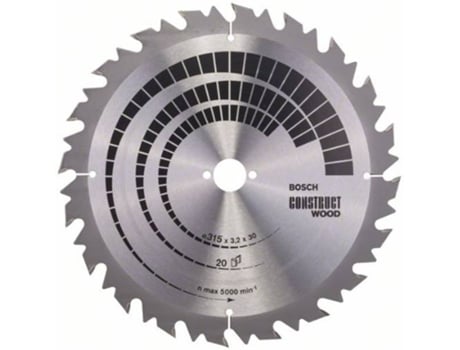 Disco de Sierra Circular BOSCH Construct Madera 315x30x3.2 mm - 20