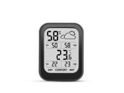 Termómetro Higrómetro Digital Para Interiores Con Pantalla Precisa, Medición De Temperatura Y Soporte, En °c/°f, Para El Hogar, La Oficina Y El Invernadero.
