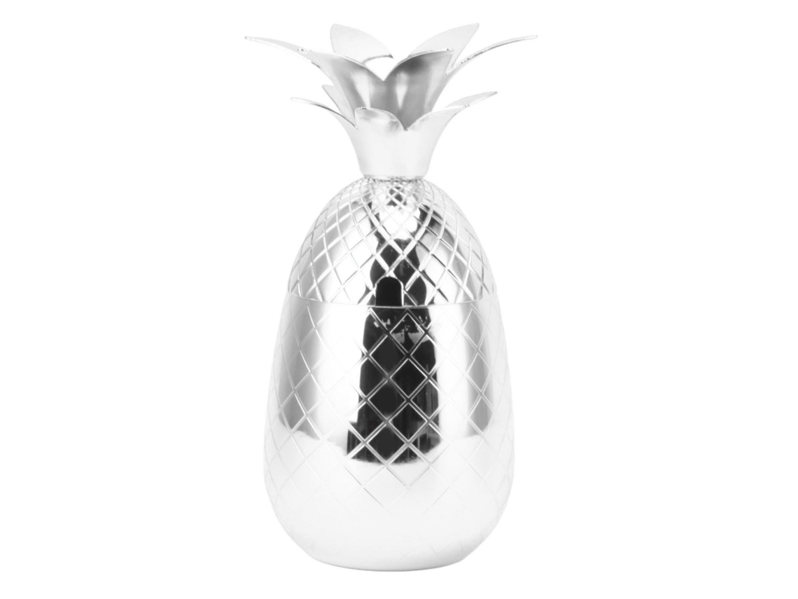 Coctelera De Acero Inoxidable Con Forma De Piña, 500 Ml, Superficie Pulida, Para Bar Y Hogar, Color Plata.