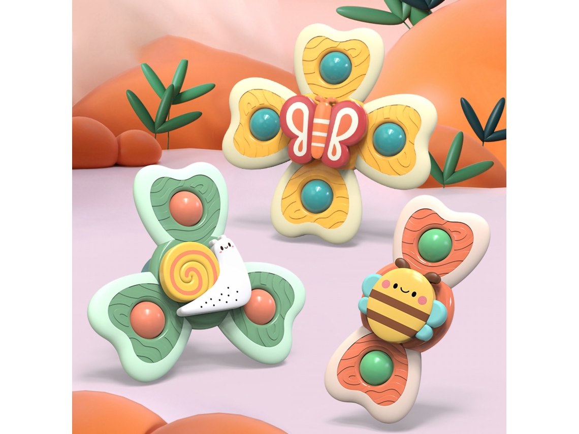 Juego De Juguetes Con Ventosas Para Bebés, 3 Piezas, Juguete Educativo Para El Baño Con Fuerte Succión.