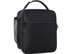 Bolsa térmica impermeable para el almuerzo Rebe-Linjou con bolsillo frontal portátil (margarita negra)