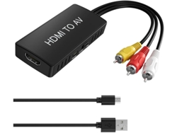 Cable convertidor AV HDMI a RCA CVBS 1080p incluido. Compatible con PAL/NTSC. Compatible con PC, TV, Wii, Xbox, STB, VHS, VCR. Yizhood