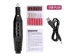 Máquina Profesional Eléctrica Para Limar Uñas, Kit De Manicura Y Pedicura Con 6 Puntas Usb.