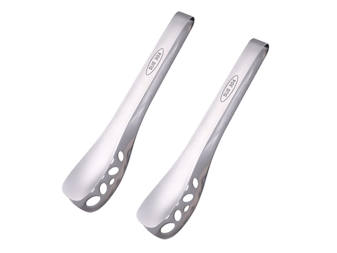 Pinzas para servir alimentos, diseño ergonómico, de acero inoxidable, resistentes al calor, para cocinar en la cocina.