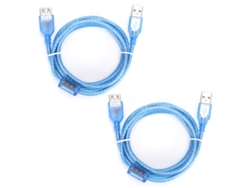 2pcs Cabo De Extensão Usb 2.0 Macho Para Fêmea 1,5m Alta Qualidade Plug And Play
