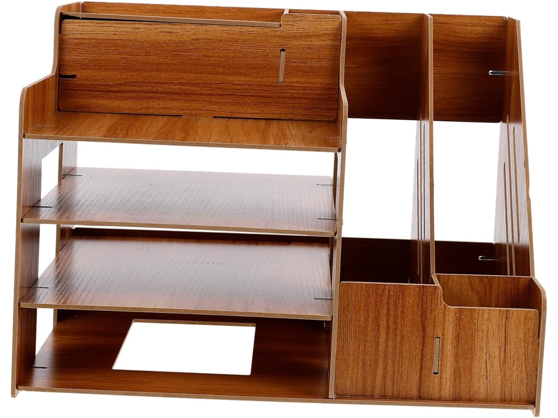 Estantería De Madera De Cerezo Para Libros, Ideal Para La Decoración De La Oficina Y El Hogar.