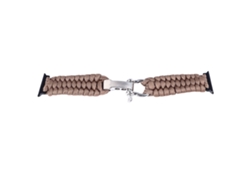 Correa De Tela Para Mujer Para Apple Watch Ios 9-1 Se, Nailon Con Refuerzo De Aleación Marrón.
