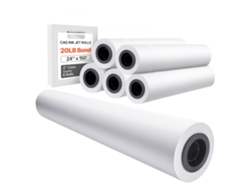 Juego de 4 Rollos de Papel Plotter 915 mm x 45,7 m Opacidad 94 Tekmaquinas